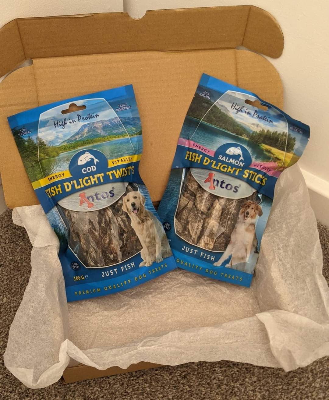 Antos fish treat packs